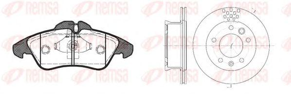 Комплект тормозов, дисковый тормозной механизм REMSA 8578.01