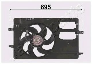 Вентилятор, охлаждение двигателя JAPANPARTS VNT162001