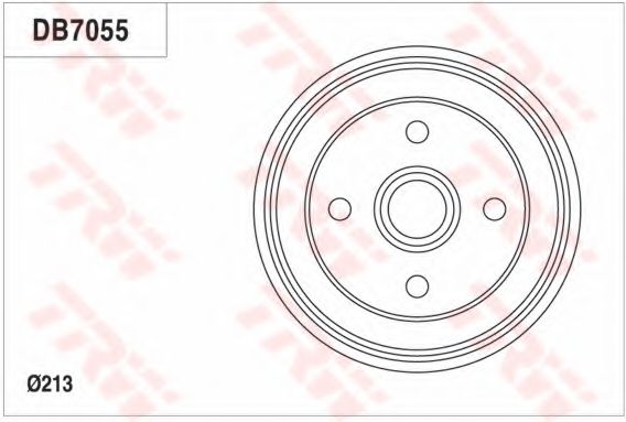 Тормозной барабан TRW DB7055