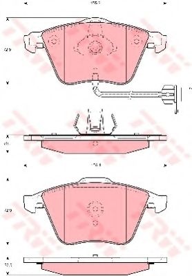 Комплект тормозных колодок, дисковый тормоз TRW GDB1689