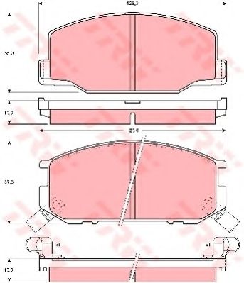 Комплект тормозных колодок, дисковый тормоз TRW 21767