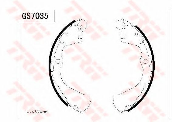 Комплект тормозных колодок TRW GS7035