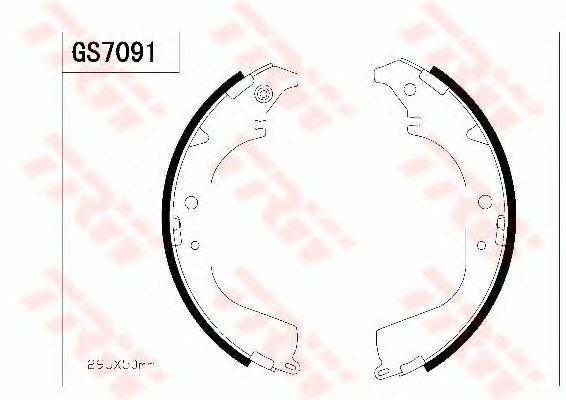 Комплект тормозных колодок TRW GS7091