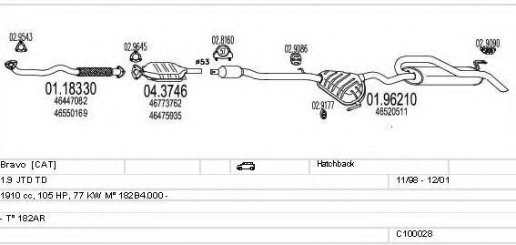 Система выпуска ОГ MTS C100028012736