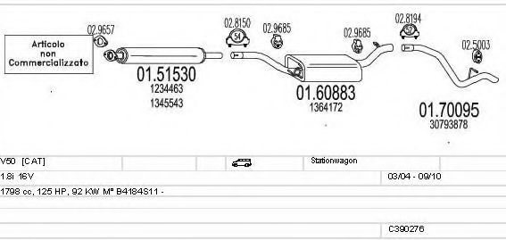 Система выпуска ОГ MTS C390276010868