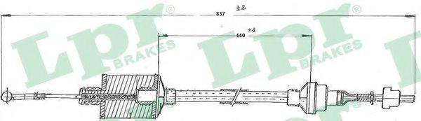 Трос, управление сцеплением LPR C0159C