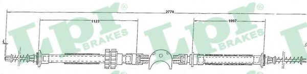 Трос, стояночная тормозная система LPR C0245B