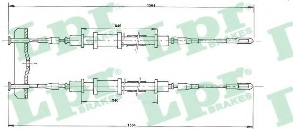 Трос, стояночная тормозная система LPR C1347B
