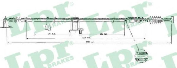 Трос, стояночная тормозная система LPR C1554B