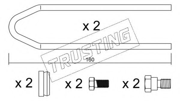 Комплектующие, колодки дискового тормоза TRUSTING KIT014