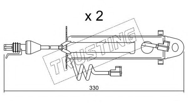 Сигнализатор, износ тормозных колодок TRUSTING SU.176K