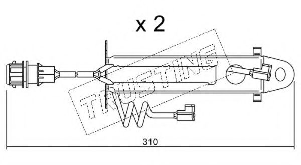 Сигнализатор, износ тормозных колодок TRUSTING SU.178K