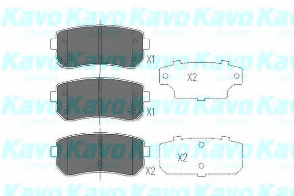 Комплект тормозных колодок, дисковый тормоз KAVO PARTS KBP-4007