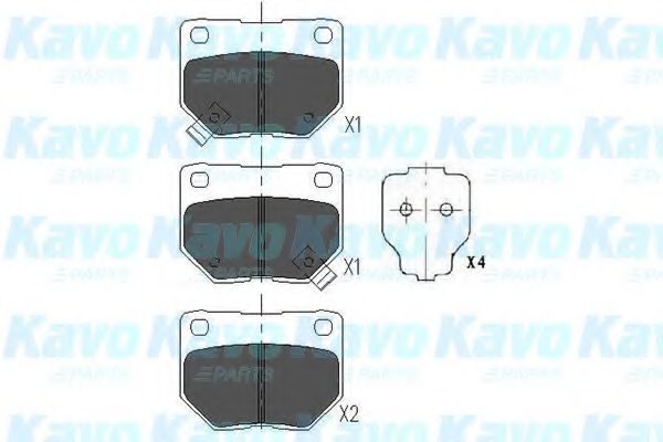 Комплект тормозных колодок, дисковый тормоз KAVO PARTS KBP-6545