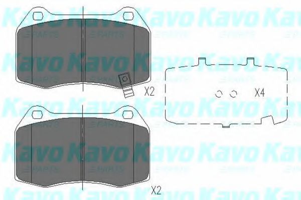 Комплект тормозных колодок, дисковый тормоз KAVO PARTS KBP-6561