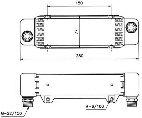 масляный радиатор, двигательное масло NRF 31008