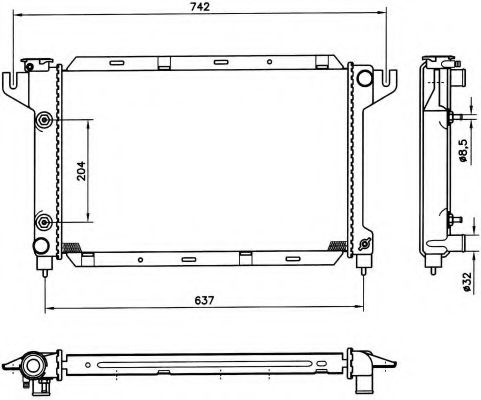 Радиатор, охлаждение двигателя NRF 50314