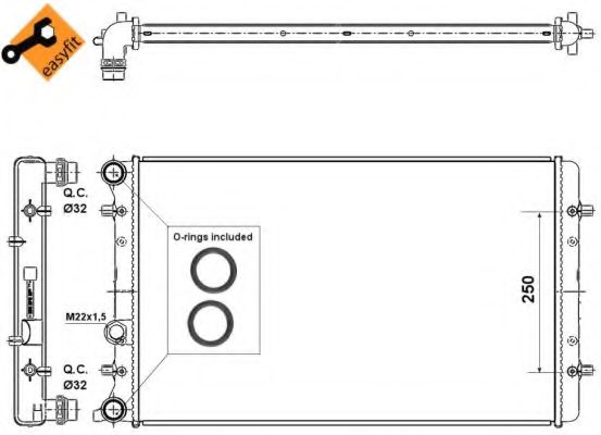 Радиатор, охлаждение двигателя NRF 509529