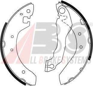 Комплект тормозных колодок A.B.S. 8631
