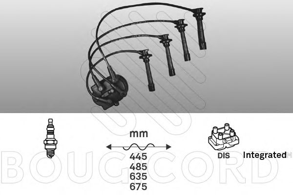 Комплект проводов зажигания BOUGICORD 7410