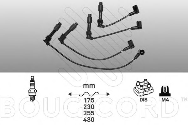 Комплект проводов зажигания BOUGICORD 8101