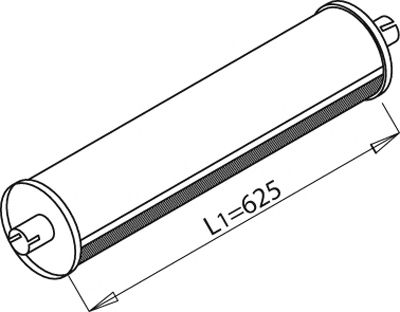 Средний / конечный глушитель ОГ ZARA 9098