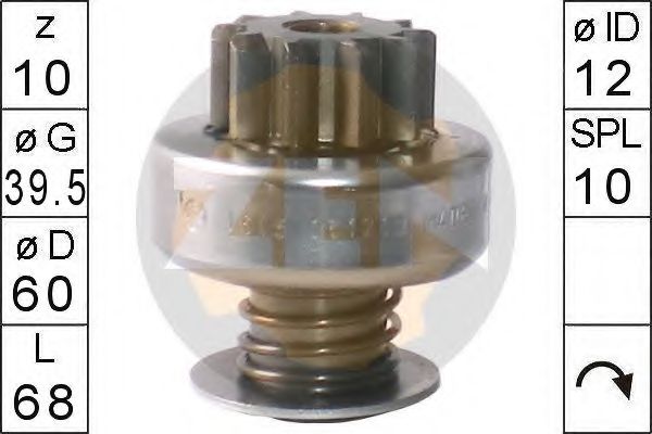 Привод с механизмом свободного хода, стартер ERA 225683