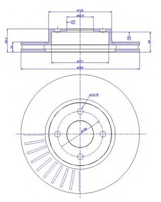 Тормозной диск CAR 16071