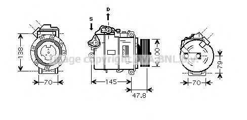 Компрессор, кондиционер AVA QUALITY COOLING BWK331