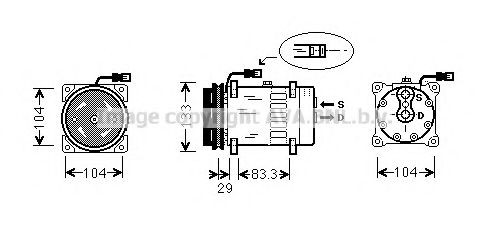 Компрессор, кондиционер AVA QUALITY COOLING DFK026