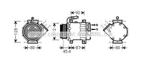 Компрессор, кондиционер AVA QUALITY COOLING FTAK366