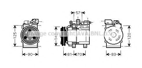 Компрессор, кондиционер AVA QUALITY COOLING HYK139