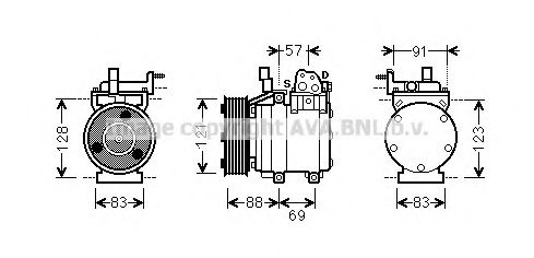 Компрессор, кондиционер AVA QUALITY COOLING HYK258