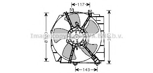 Вентилятор, охлаждение двигателя AVA QUALITY COOLING MZ7514