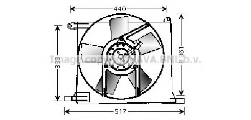 Вентилятор, охлаждение двигателя AVA QUALITY COOLING OL7501