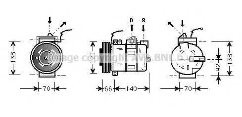 Компрессор, кондиционер AVA QUALITY COOLING PRK040