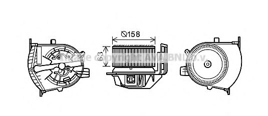 Электродвигатель, вентиляция салона AVA QUALITY COOLING RT8585