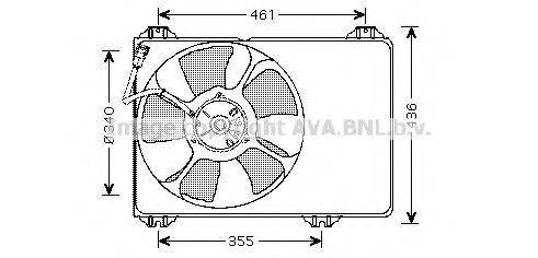 Вентилятор, охлаждение двигателя AVA QUALITY COOLING SZ7506