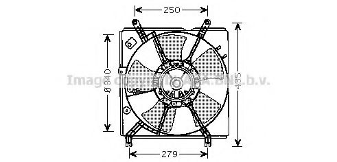 Вентилятор, охлаждение двигателя AVA QUALITY COOLING TO7529