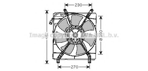 Вентилятор, охлаждение двигателя AVA QUALITY COOLING TO7537