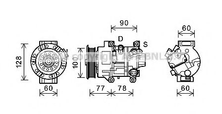 Компрессор, кондиционер AVA QUALITY COOLING TOK584