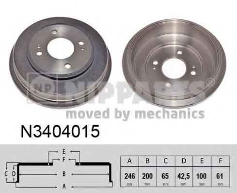 Тормозной барабан NIPPARTS N3404015