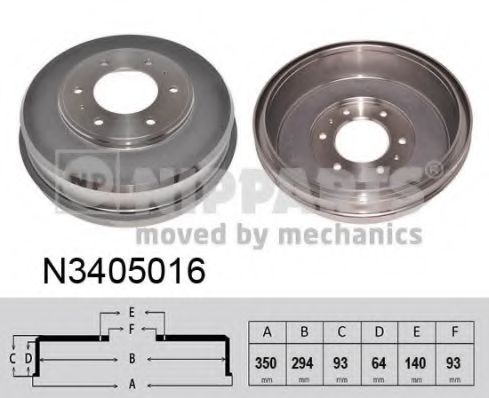 Тормозной барабан NIPPARTS N3405016