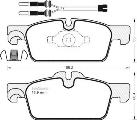 Комплект тормозных колодок, дисковый тормоз MGA 1062