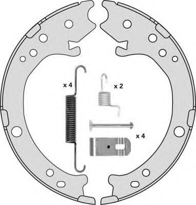 Комплект тормозных колодок, стояночная тормозная система MGA M908R