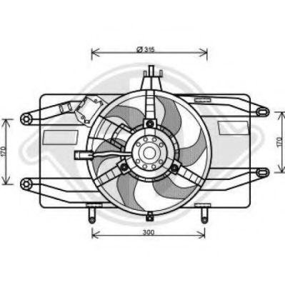 Вентилятор, охлаждение двигателя DIEDERICHS 3485116