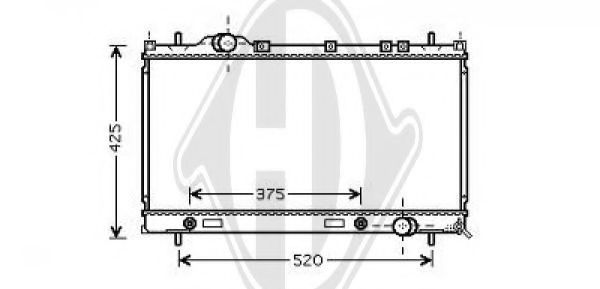 Радиатор, охлаждение двигателя DIEDERICHS 8263002