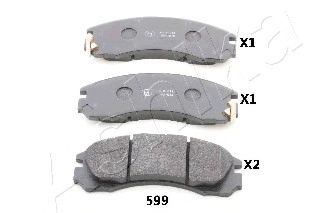 Комплект тормозных колодок, дисковый тормоз ASHIKA 50-05-599