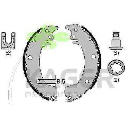 Комплект тормозных колодок KAGER 34-0058
