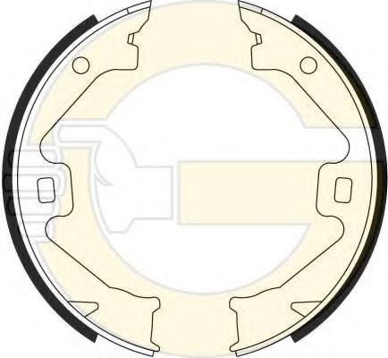 Комплект тормозных колодок, стояночная тормозная система GIRLING 5184699
